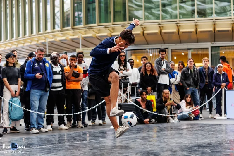 Action freestyle football